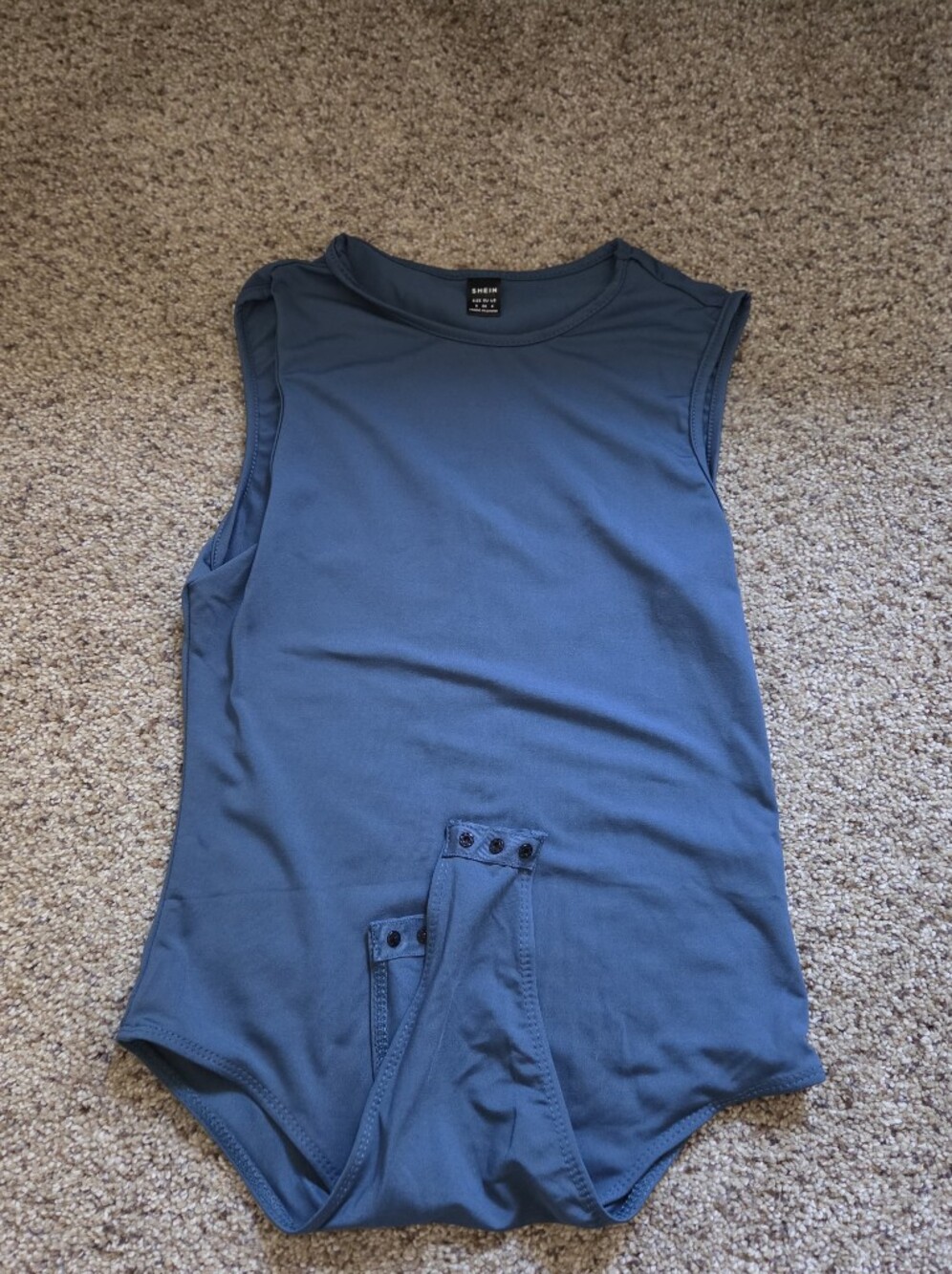 Sleeveless Blue Bodysuit